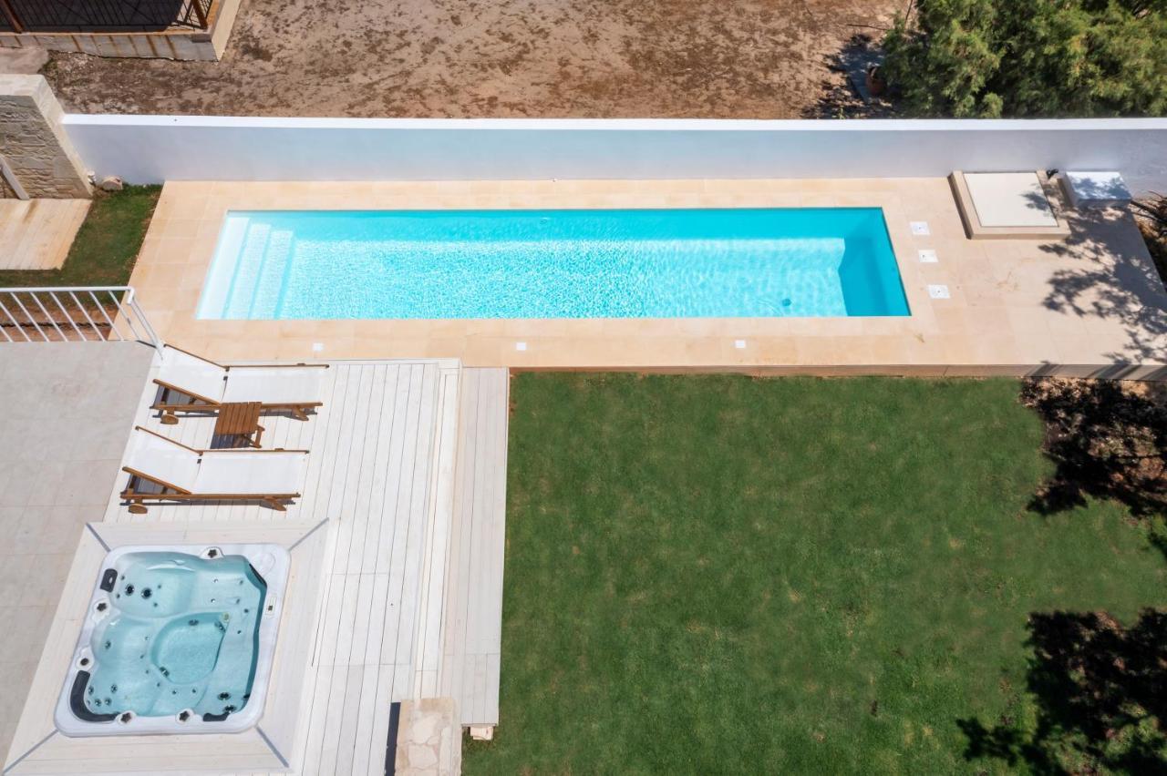Sea View White Villa Stavros  Bagian luar foto